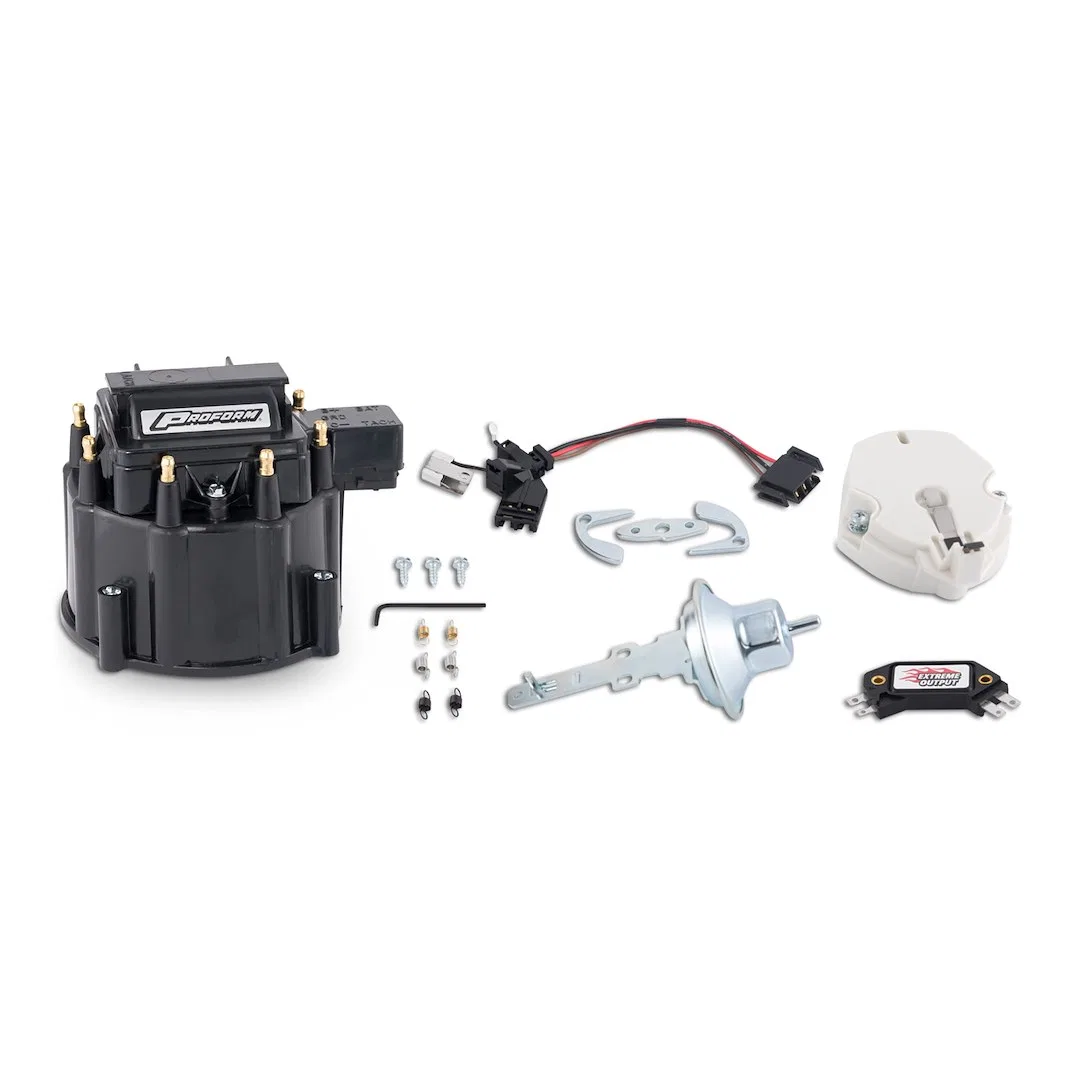 66945BKC – PROFORM Distributor Cap and Rotor Kit, Fits GM V8 Distributors No Arc Rotor HEI Cap Without Wire Retainer ...